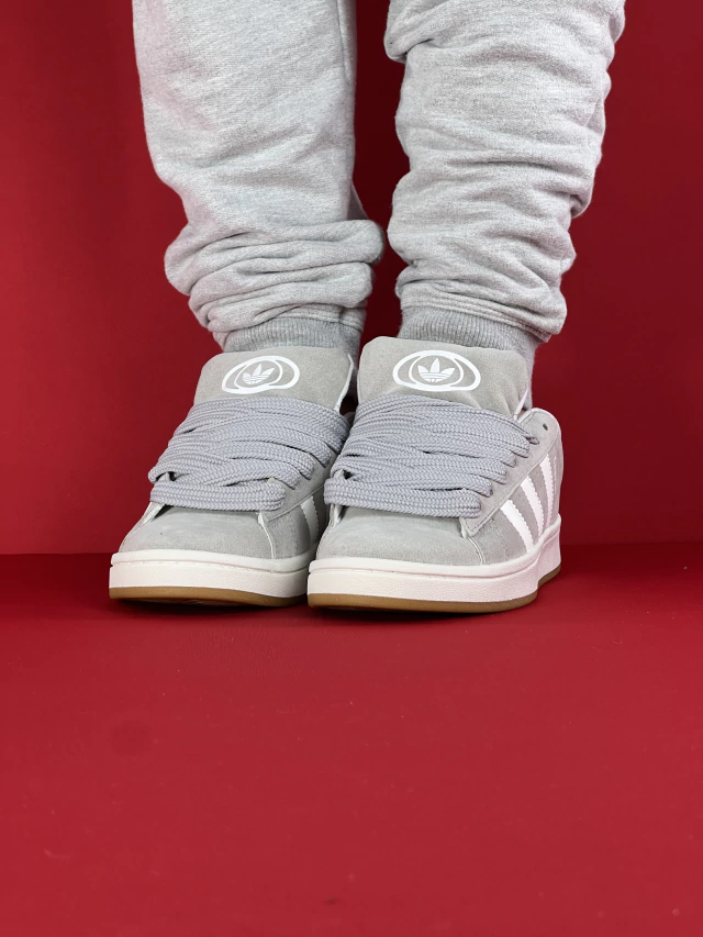 TENIS ADIDAS CAMPUS CINZA CAMURÇA NACIONAL