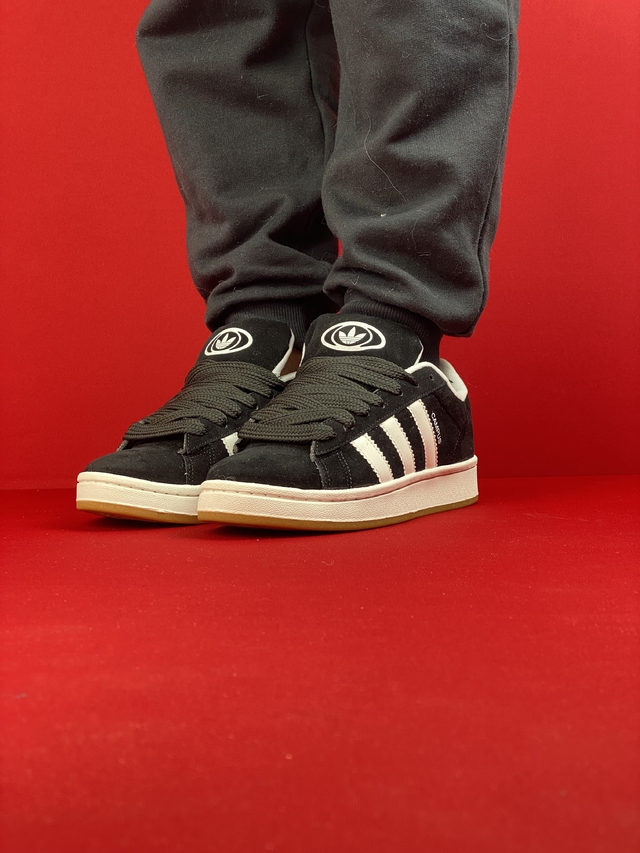 TENIS ADIDAS CAMPUS PRETO CAMURÇA NACIONAL